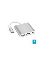 shaza 3in1 Type-c To Hdmı Hub Port Adaptör Pd Usb 3.0 4k Hdmı Çıkışlı Uyumlu - Görsel 2