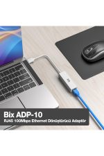 Bix Adp-10 Usb 2.0 To Rj45 100mbps Ethernet Dönüştürücü Adaptör - Görsel 4