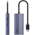 DM CHB059 Type-C To 4K HDMI 2*usb-A Pd 60W Sd ve Micro Sd Kart Okuyucu Çoklayıcı Hub - Görsel 2