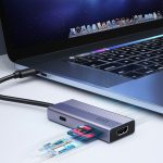 DM CHB059 Type-C To 4K HDMI 2*usb-A Pd 60W Sd ve Micro Sd Kart Okuyucu Çoklayıcı Hub - Görsel 4