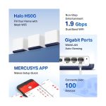 Mercusys Halo H50G(3-pack), AC1900Mbps, Dual-Band, Gigabit Portları, 100'e Kadar Cihaz Bağlanabilir, 550 m²'ye Kadar Kapsama, Akıllı Bağlantı, Mobil Uygulama ile Kolay Kurulum, Wi-Fi 5 Mesh Sistemi - Görsel 3