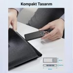 USB 3.0 To 3.0 Tf Sd Kart Okuyucu 3 Portlu USB 3.0 Çoklayıcı Adaptör Siyah - Görsel 4