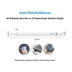 iPhone iPad Android Tüm Cihazlar ile Uyumlu Stylus Hassas Yazı Çizim Kalemi 2. Nesil - Görsel 4