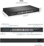 Longline 24 PORT FULL GIGABIT MANAGED SWITCH+2SFP SLOTS - Görsel 3