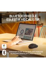 M240 Sessiz Kompakt Kablosuz Bluetooth Mouse - Siyah - Görsel 2