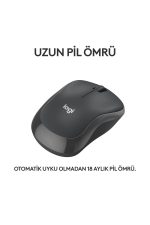 M240 Sessiz Kompakt Kablosuz Bluetooth Mouse - Siyah - Görsel 4