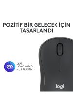 M240 Sessiz Kompakt Kablosuz Bluetooth Mouse - Siyah - Görsel 8