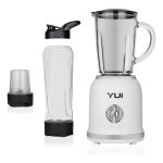 Yui M18 3 In 1 Kişisel Smoothie Retro Blender -Öğütücü-Cam Doğrayıcı Beyaz