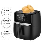 Yasomi Y55 Tartı Özellikli Siyah 5.7l-6 Litre 1700w Airfryer Fritöz
