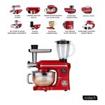 SM50 Kırmızı LED Ekranlı Hamur Mayalama Kıyma Çekme Blender 2000W 6,5 Litre Stand Mikser Mutfak Şefi Hamur Yoğurma Makinesi