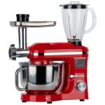 SM50 Kırmızı LED Ekranlı Hamur Mayalama Kıyma Çekme Blender 2000W 6,5 Litre Stand Mikser Mutfak Şefi Hamur Yoğurma Makinesi - Görsel 4