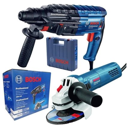 Bosch GBH 240 Kırıcı Delici + GWS 750-115 Taşlama Elektrikli El Aleti Seti