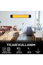 Ufo Omri 2900 W Termostatlı Duvar Tipi Infrared Isıtıcı - Görsel 6