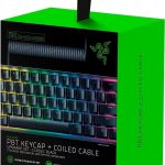 Razer PBT Tuş Kapağı Yükseltme Seti Sarmal Kablolu - Arka Işık Uyumlu (Parlamaya Dayanıklı Malzeme, Ultra İnce Yazı Tipi ile Çift Katlı Kalıplama, Sarmal Kablo) ABD Düzeni | Siyah