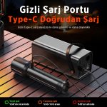 SFL2203 Teleskopik Zoom, 450 Lümen Max Işık Gücü, Sos Modu ve Metal Gövdeli Şarj Edilebilir ve Çıkarılabilir Pilli Uzun Menzilli 5W LED El Feneri - Görsel 6
