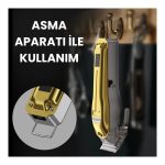 Boost 3 Gold Ayarlanabilir Başlıklı Dijital Göstergeli Şarjlı Profesyonel Saç Kesim Makinesi - Görsel 4