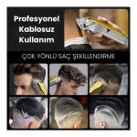 Boost 3 Gold Ayarlanabilir Başlıklı Dijital Göstergeli Şarjlı Profesyonel Saç Kesim Makinesi - Görsel 6