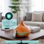 Robeve 550 ml Nemlendiricili Açık Kahve Buhar Makinesi - Görsel 4