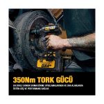 DX72B 18VOLT 350NM Kömürsüz Profesyonel Şarjlı Somun Sıkma (Akü Dahil Değildir) - Görsel 5