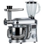 SM50 Gümüş LED Ekranlı Hamur Mayalama Kıyma Çekme Blender 2000W 6,5 Litre Stand Mikser Mutfak Şefi Hamur Yoğurma Makinesi - Görsel 3