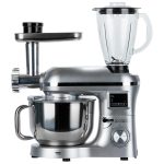 SM50 Gümüş LED Ekranlı Hamur Mayalama Kıyma Çekme Blender 2000W 6,5 Litre Stand Mikser Mutfak Şefi Hamur Yoğurma Makinesi - Görsel 4