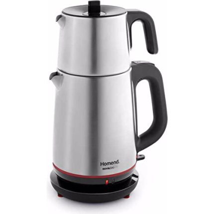 Homend Royaltea 1711h Inox Siyah Çay Makinesi