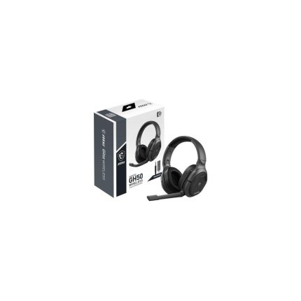 MSI GG IMMERSE GH50 WIRELESS HEADSET DUSUK GECIKMELI USB DONGLE ILE 2.4GHZ KABLOSUZ BAGLANTI BASS GUCLENDIRICI 50 MM NEODYMIUM SURUC