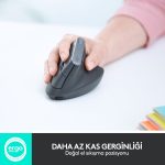 Logitech MX Vertical Gelişmiş Ergonomik Dikey Mouse - Siyah - Görsel 2