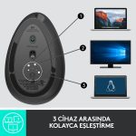 Logitech MX Vertical Gelişmiş Ergonomik Dikey Mouse - Siyah - Görsel 8