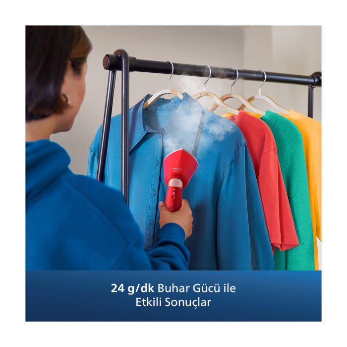 Philips 5000 Serisi STH5020/40 1400 W Kırmızı Buharlı Düzleştirici - Görsel 2