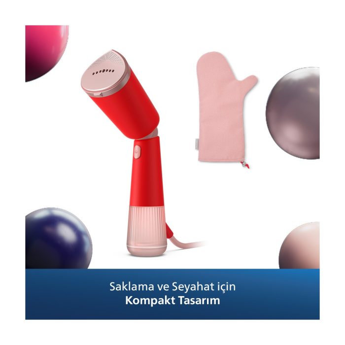 Philips 5000 Serisi STH5020/40 1400 W Kırmızı Buharlı Düzleştirici - Görsel 3